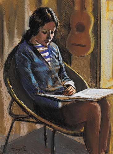 Girl Reading Image